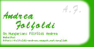 andrea folfoldi business card