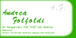 andrea folfoldi business card